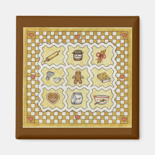 Imán de cocina de jengibre navideño