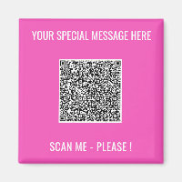 Imán de código QR con texto Personalizado - Elegir