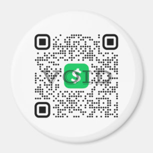 Imán de código QR de aplicación de efectivo person
