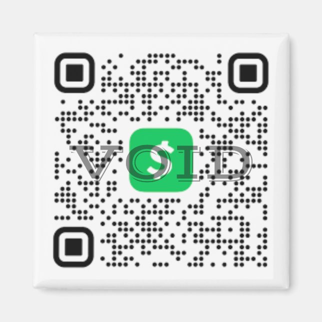 Imán de Código QR de Cash App (Frente)