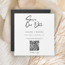 Imán de código QR de guión minimalista para guarda