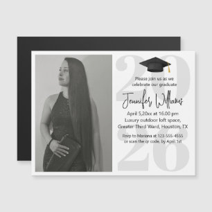 imán de código qr para fiesta de graduación con fo