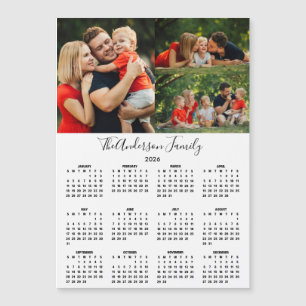 Imán de Collage de 3 Fotos de Calendario Personali