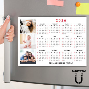 Imán de Collage de Fotos con Nombre Personalizado