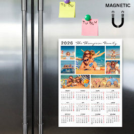 Imán de Collage de Fotos de Calendario Simple Mode