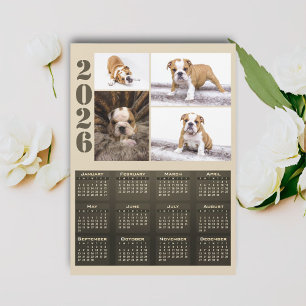 Imán de Collage de Fotos de Perro Mascota Calendar