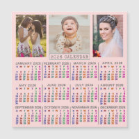 Imán de Collage de Fotos Familiares de Calendario 
