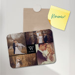 Imán de Collage de fotos monograma de Boda de bloq<br><div class="desc">Diseñado por fat*fa*tin. Fácil de personalizar con su propio texto,  foto o imagen. Para solicitudes de personalizados,  por favor contacte directamente con fat*fa*tin. Se cobran cargos por personalizado. www.zazzle.com/fat_fa_tin www.zazzle.com/color_therapy www.zazzle.com/fatfatin_blue_knot・・・・・・・. www.zazzle.com/fatfatin_red_knot www.zazzle.com/fatfatin_mini_me www.zazzle.com/fatfatin_box</div>