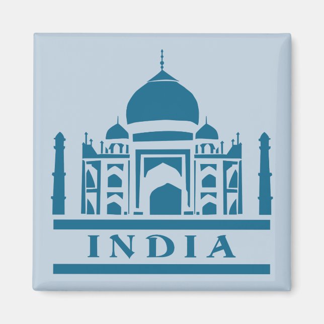 Imán de color personalizado INDIA (Frente)