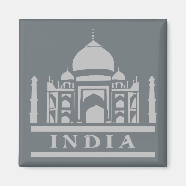 Imán de color personalizado INDIA (Frente)