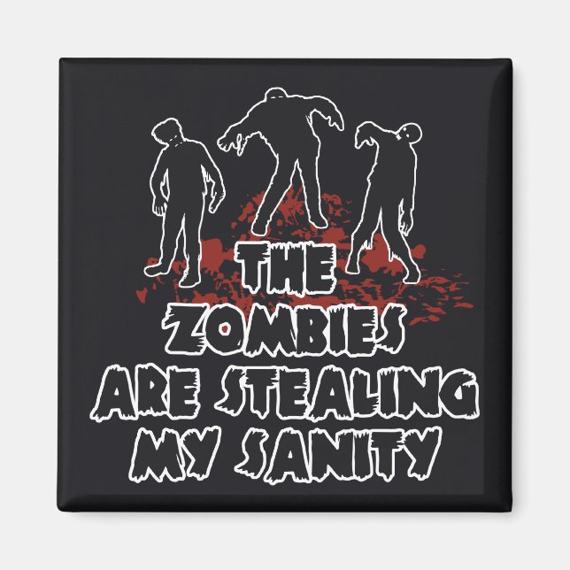 Imán de color personalizado Zombies (Frente)