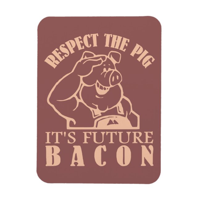 Imán de color PIG to BACON personalizado (Vertical)