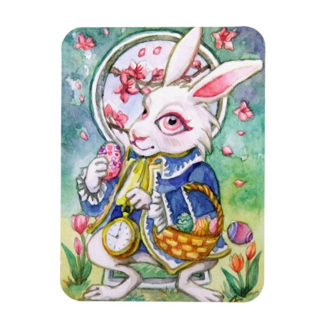 Imán de conejo de Pascua (Vertical)