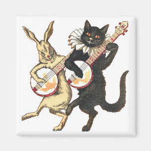 Imán de conejo y gato