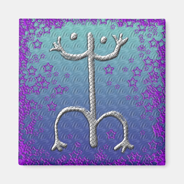 Imán de coqui petroglifo de Puerto Rico (Frente)