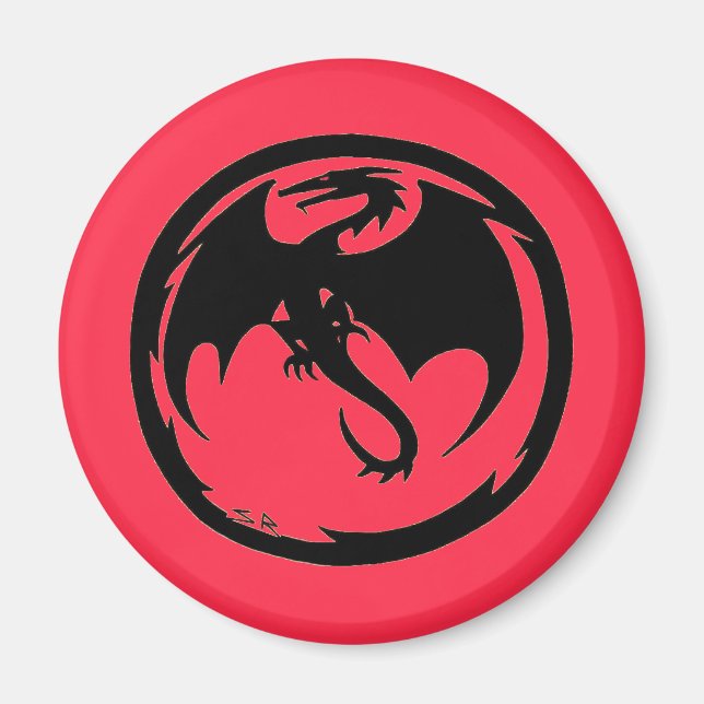 Imán de coral del dragón negro (Frente)