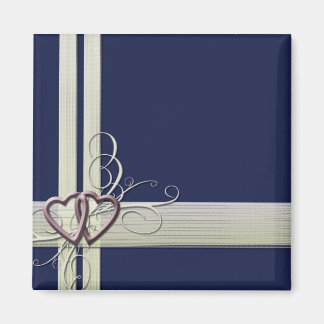 Imán de corazón azul marino