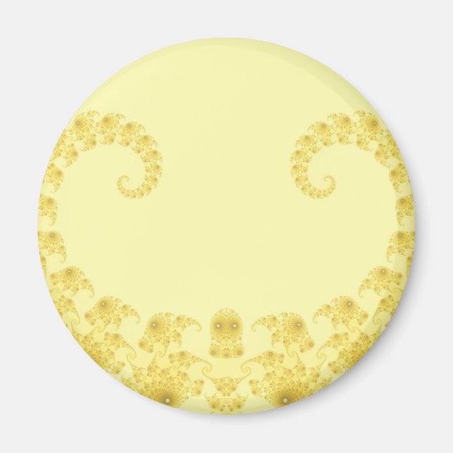 Imán de Corazón de Oro Amarillo (Frente)