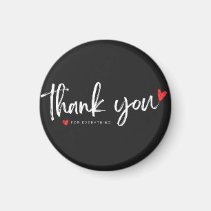 Imán de corazón Minimalista Gracias
