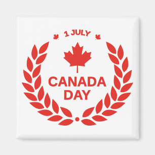 Imán de Corona del Día de Canadá