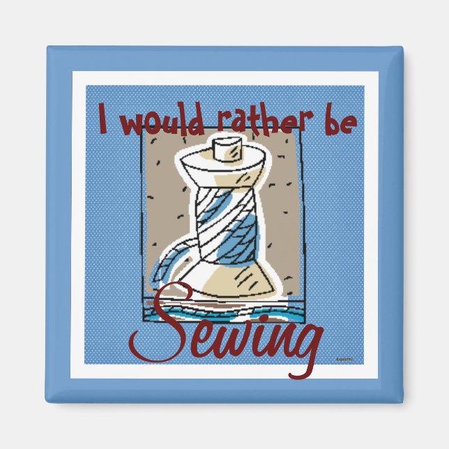 imán de coser (azul) (Frente)