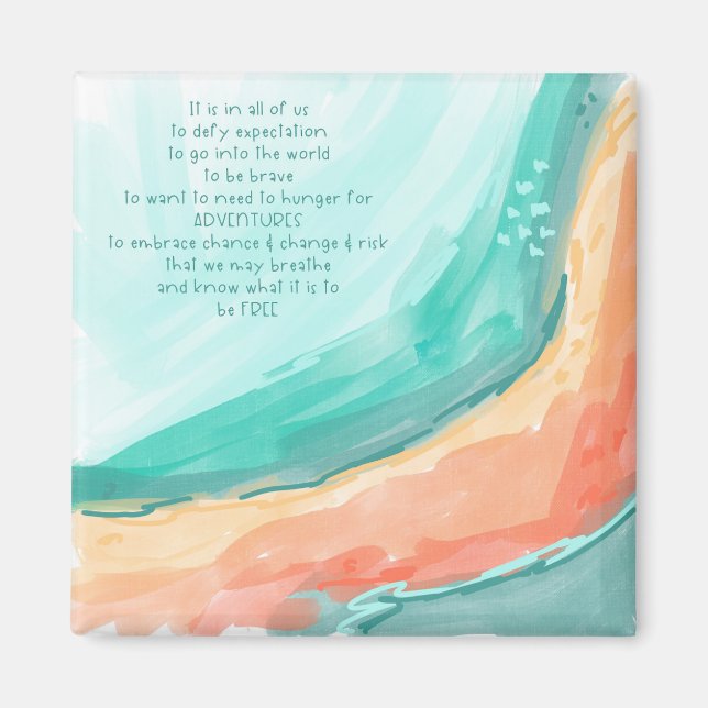 Imán de cotización inspirador (Frente)