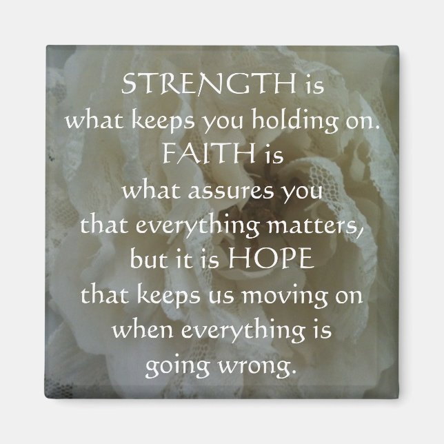 Imán de cotización inspirador (Frente)