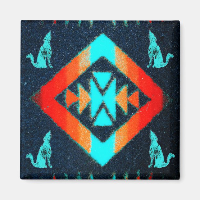 Imán de Coyote Azul (Frente)