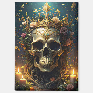 Imán de cráneo de bosque oscuro