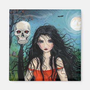 Imán de cráneo de vampiro de Halloween