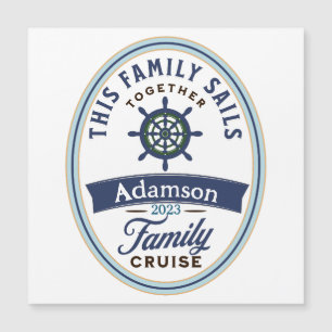 Imán de crucero para familias de personalizables