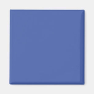 Imán de Cuadrado Azul Color Sólido Minimalista