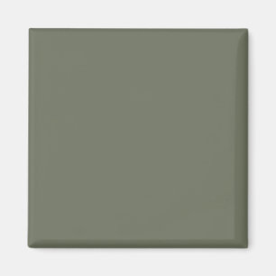 Imán de Cuadrado Verde Musgo – Personalizable