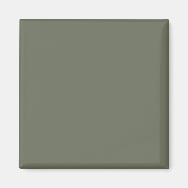 Imán de Cuadrado Verde Musgo – Personalizable (Frente)
