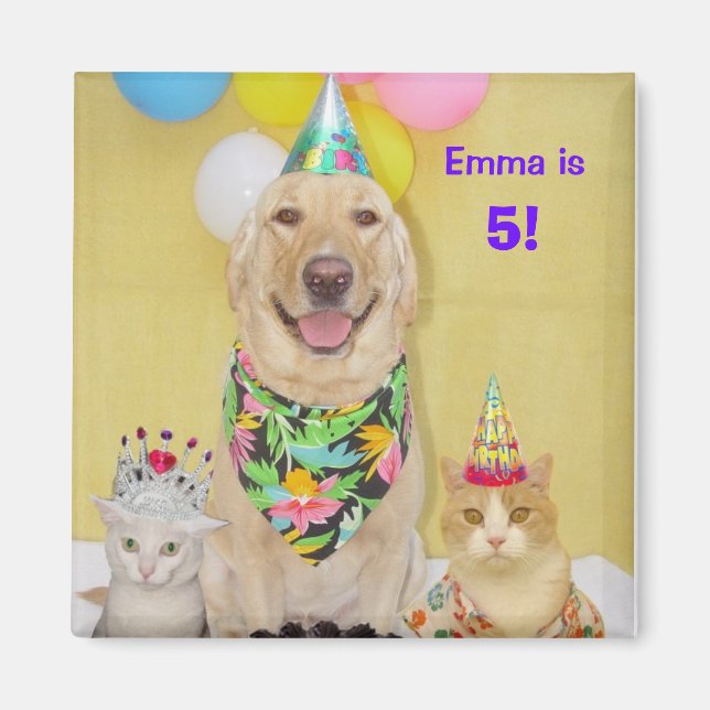 Imán de cumpleaños de cualquier año (Frente)