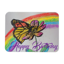 Imán de cumpleaños para pintar mariposa en monarca