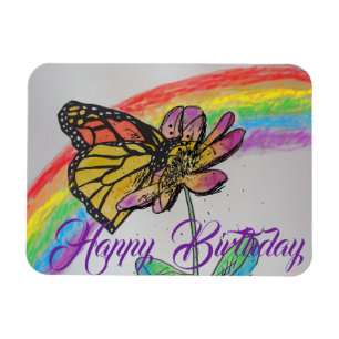 Imán de cumpleaños para pintar mariposa en monarca