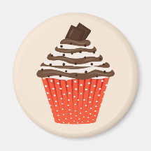 Imán de Cupcake de Chocolate