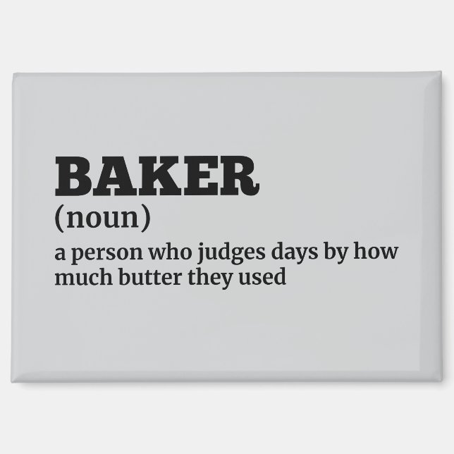 Imán de definición de Baker humorístico (Anverso)