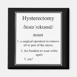 Imán de definición de histerectomía