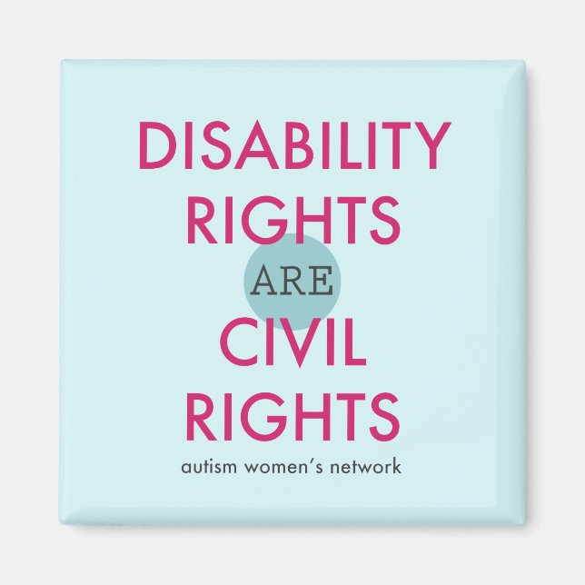 Imán de derechos de discapacidad (Frente)