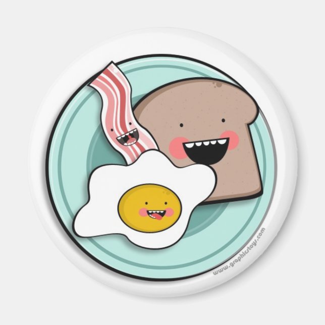 imán de desayuno ligero (Frente)