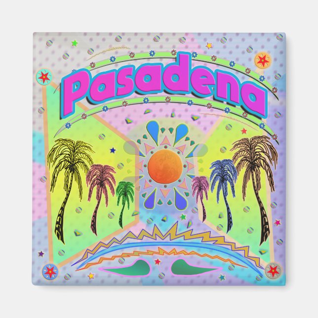 Imán de deseo tranquilo de Pasadena (Frente)