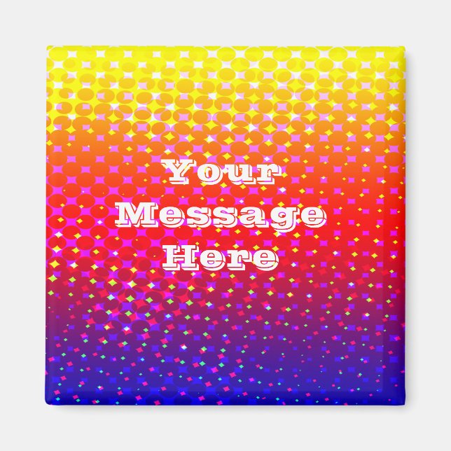 Imán de destello del patrón arcoiris (Frente)