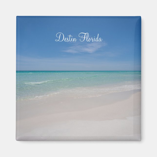 Imán de Destin Florida Beach Square (Frente)