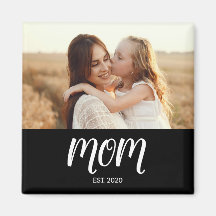 Imán de Día de la Madre con Foto de Mamá Estableci
