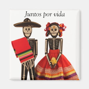 Imán de Dia de los Muertos Couple