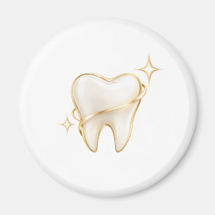 Imán de diente de lujo Gold Tooth Magnet Dental de