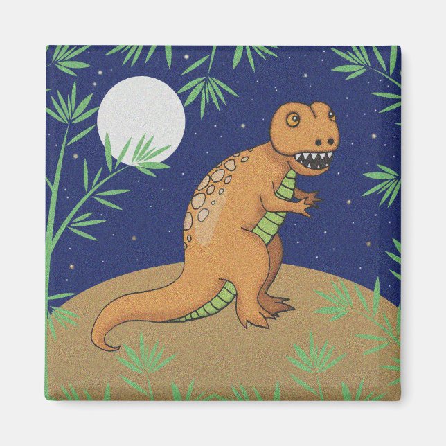 Imán de Dinosaurio T-Rex (Frente)