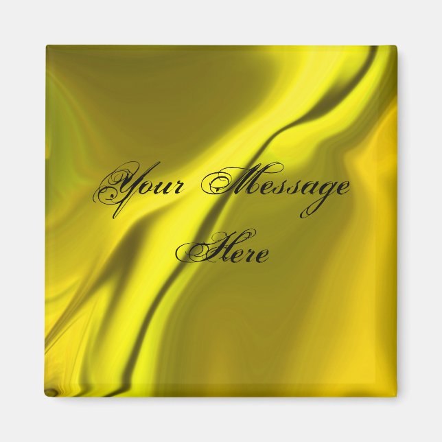 Imán de diseño amarillo suave (Frente)